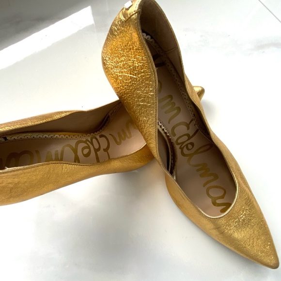 SAM Edelman metallic gold heels size 8 1/2 - Picture 3 of 12
